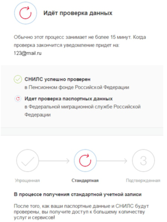 Сколько проходит проверка паспорта на госуслугах?